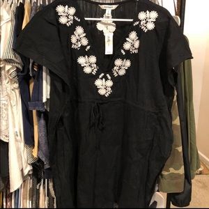 Black bathing suit cover up size small